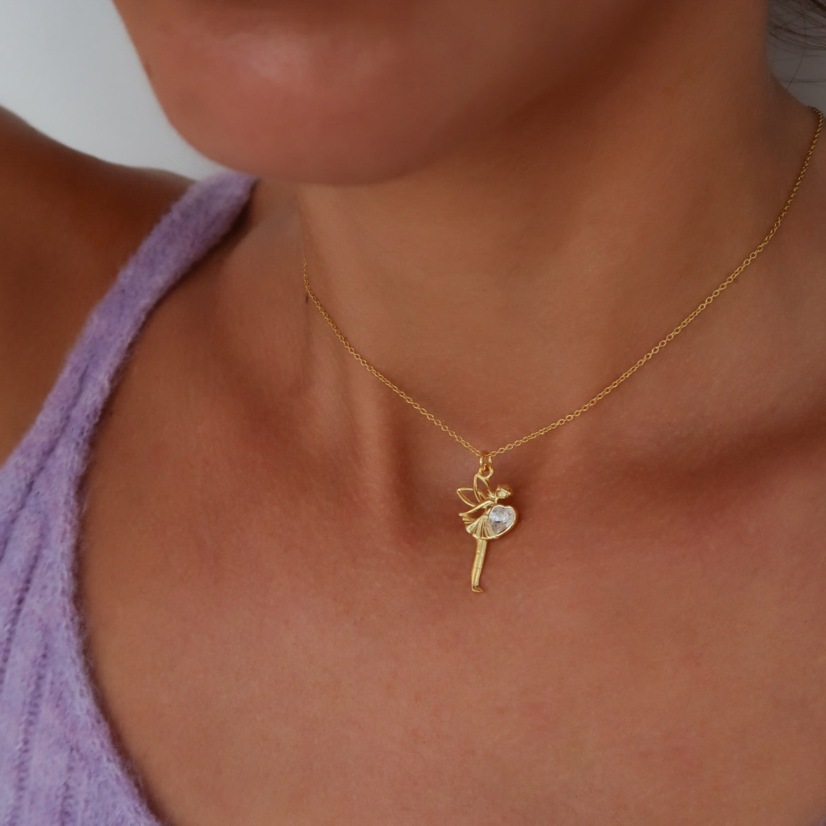 Lanț Zână din argint 925 placat cu aur 18K – bijuterie fină Maison La Stéphanie, inspirată de grație și magie feminină.