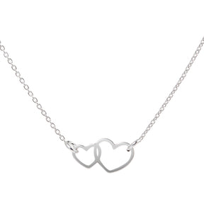 Lantisor din argint 925 cu pandantiv doua inimi unite Maison La Stephanie