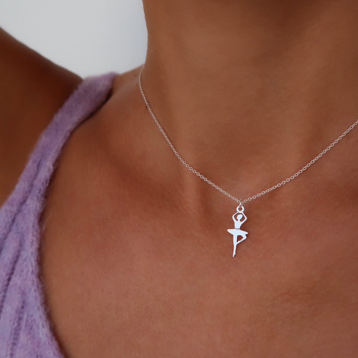 Lantisor din argint 925 cu pandantiv balerina Maison La Stephanie
