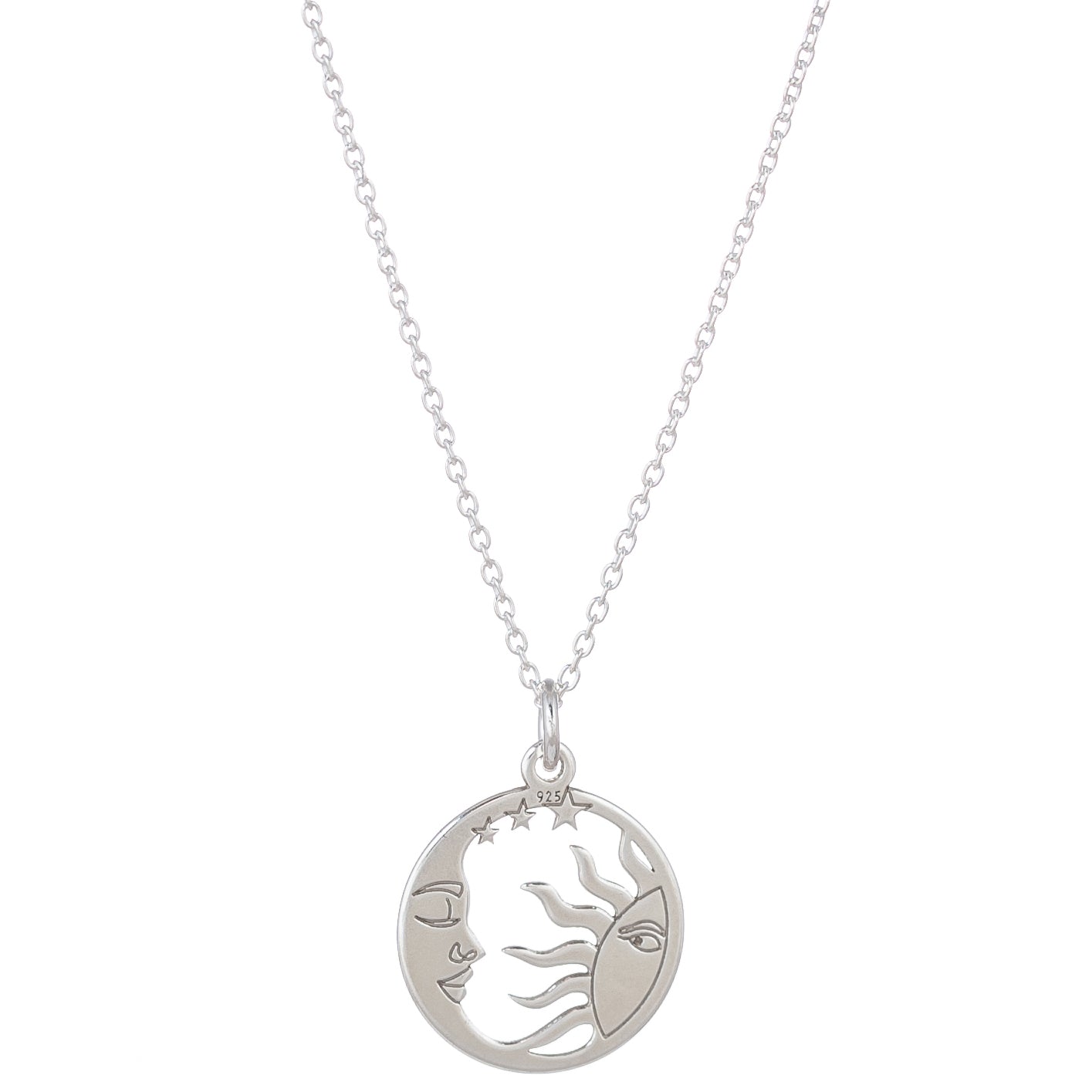 Lantisor din argint 925 cu pandantiv soare si luna Maison La Stephanie