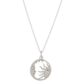 Lantisor din argint 925 cu pandantiv soare si luna Maison La Stephanie