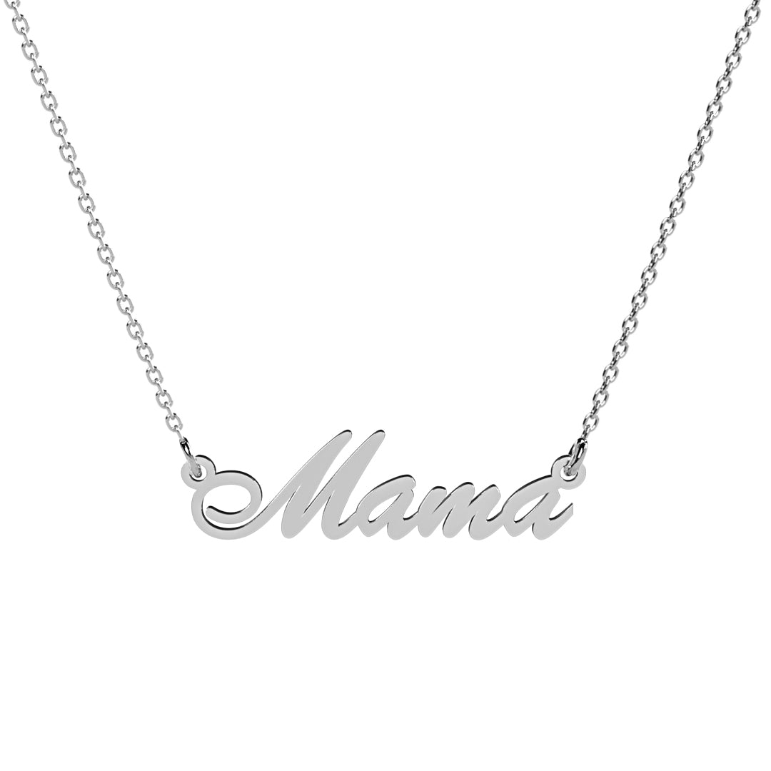Lănțișor din argint 925 cu pandantiv „Mama” – bijuterie elegantă, perfectă pentru 8 Martie, Ziua Mamei și Mărțișor. Cadou cu emoție și rafinament Maison La Stéphanie.