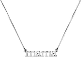 Lănțișor elegant din argint 925 cu pandantiv „mama”. Bijuterie rafinată, ideală pentru cadouri de Ziua Mamei, aniversări sau ocazii speciale.