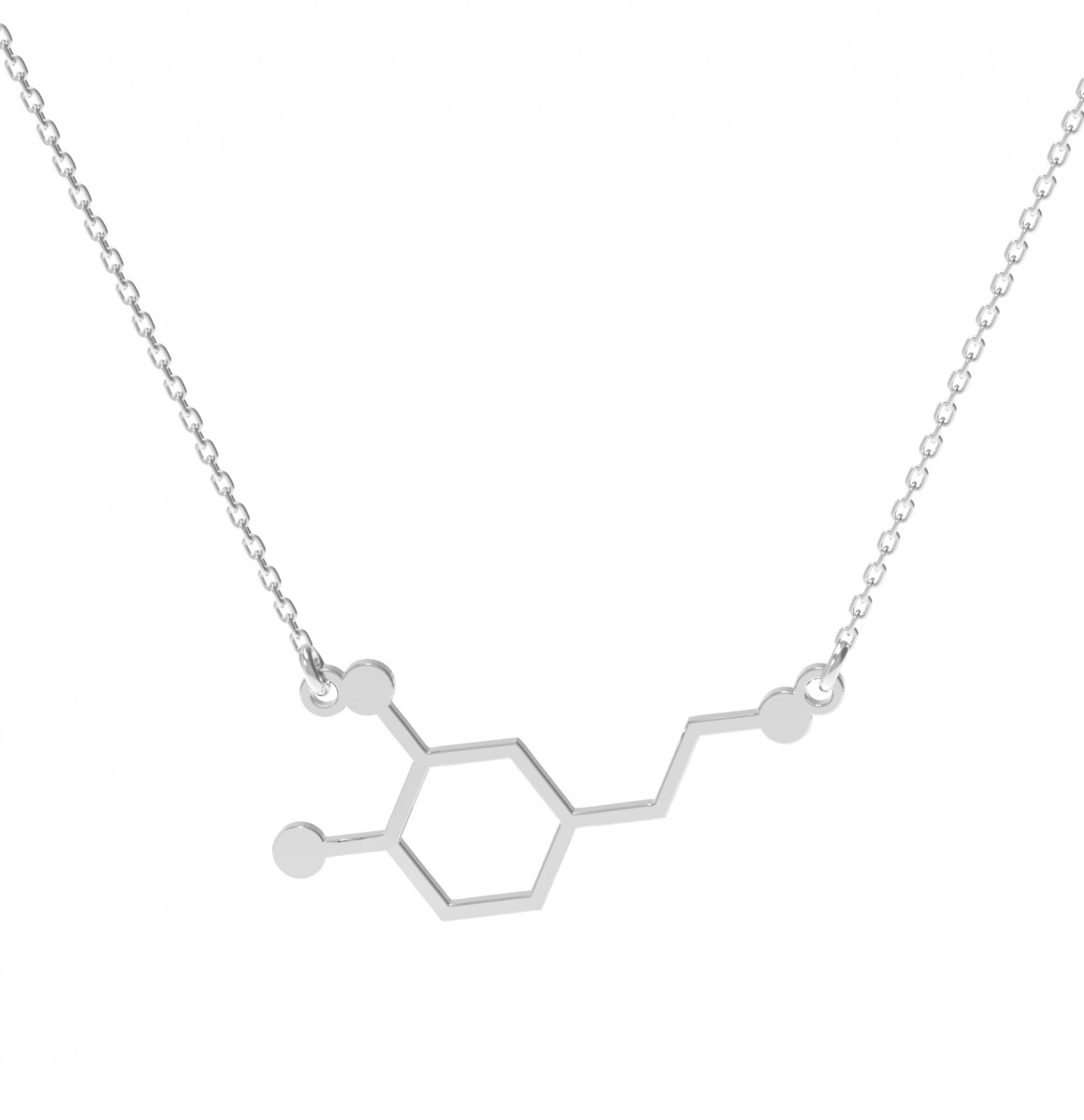 Lantisor din argint 925 cu pandantiv in forma de molecula dopamina Maison La Stephanie