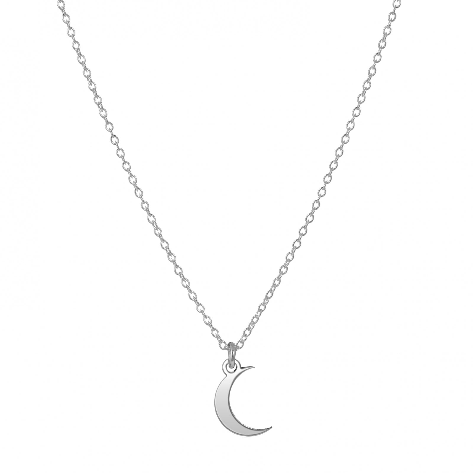 Lănțișor Moon Love din argint 925 – pandantiv semilună, delicat și romantic, potrivit și pentru copii.