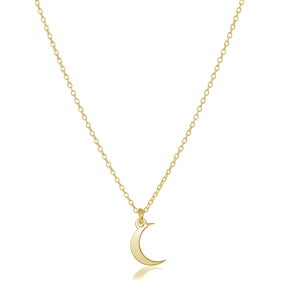 lantisor moon love argint 925 placat aur 18k maison la stephanie