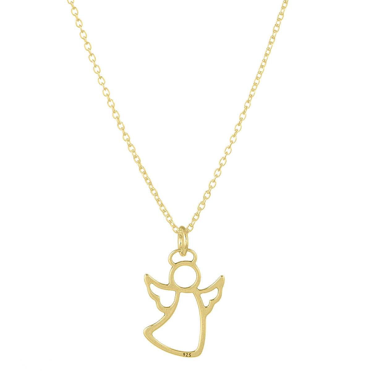 lantisor argint 925 placat cu aur Maison La Stephanie pandantiv inger angel protectie cadou femei elegant bijuterie spirituala