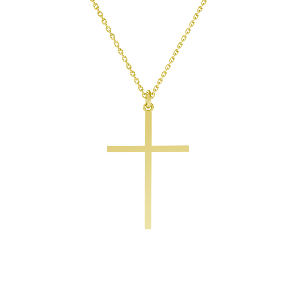 Lănțișor cruce din argint 925 placat cu aur 18K – bijuterie elegantă pentru femei, simbol al protecției și credinței. Perfect pentru cadouri.