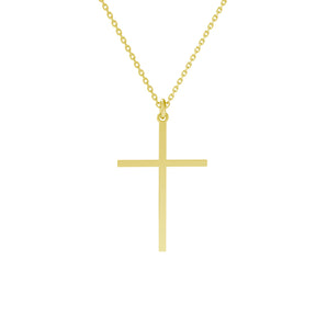 Lănțișor cruce din argint 925 placat cu aur 18K – bijuterie elegantă pentru femei, simbol al protecției și credinței. Perfect pentru cadouri.