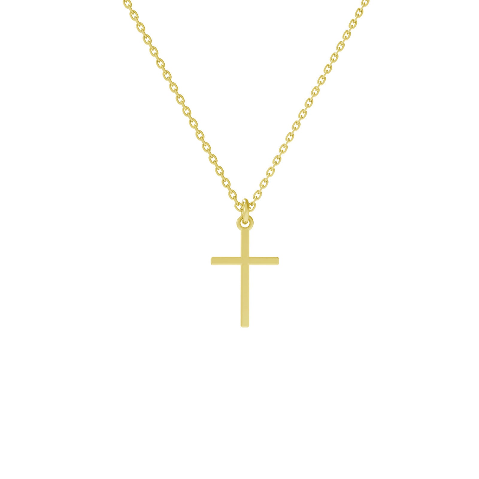 Lănțișor Cruciuliță din argint 925 placat cu aur 18K – bijuterie elegantă pentru femei, perfectă pentru cadouri de Crăciun, aniversări sau momente cu semnificație spirituală.