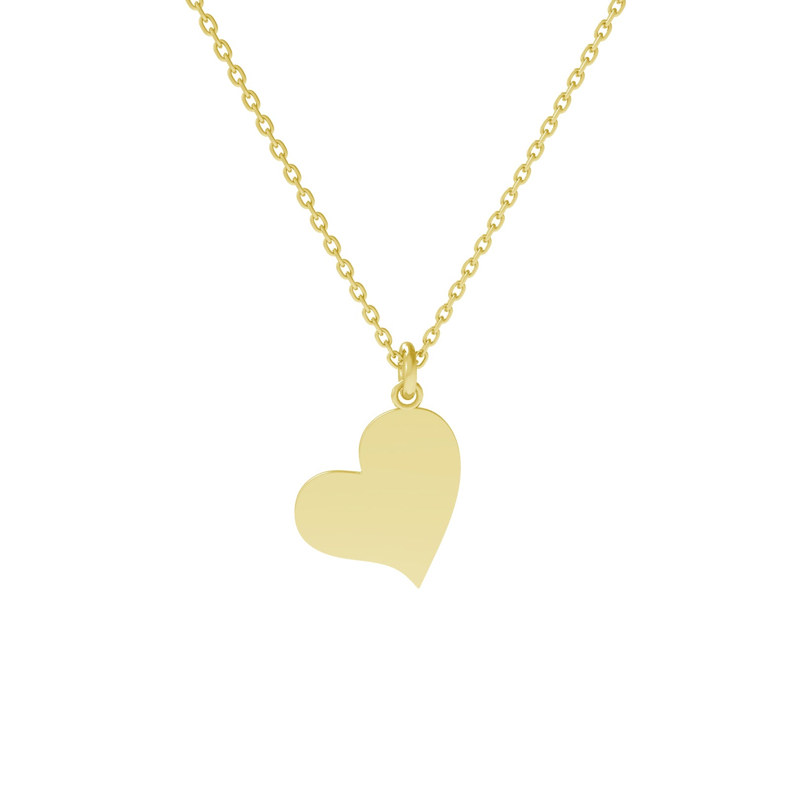 Lănțișor inimă din argint 925 placat cu aur 18K – bijuterie delicată, ideală pentru cadouri romantice sau aniversare.