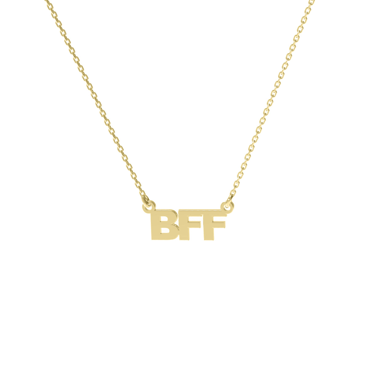 Lănțișor elegant din argint placat cu aur, inscripționat Best Friends – cadoul ideal pentru cea mai bună prietenă. O bijuterie fină Maison La Stéphanie, perfectă pentru aniversări, Crăciun sau momente speciale.