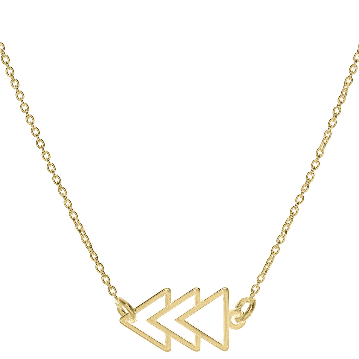 Lănțișor Boho Triangles din argint 925 placat cu aur 18K – bijuterie geometrică, elegantă și modernă, perfectă pentru femeile cu spirit liber.