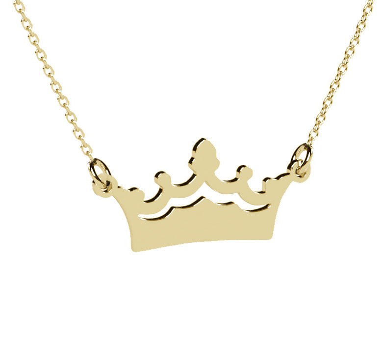 Lănțișor Coroană Princess din argint 925 placat cu aur 18K – bijuterie elegantă, ideală pentru femei și fetițe. Cadou rafinat Maison La Stéphanie.