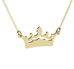 Lănțișor Coroană Princess din argint 925 placat cu aur 18K – bijuterie elegantă, ideală pentru femei și fetițe. Cadou rafinat Maison La Stéphanie.