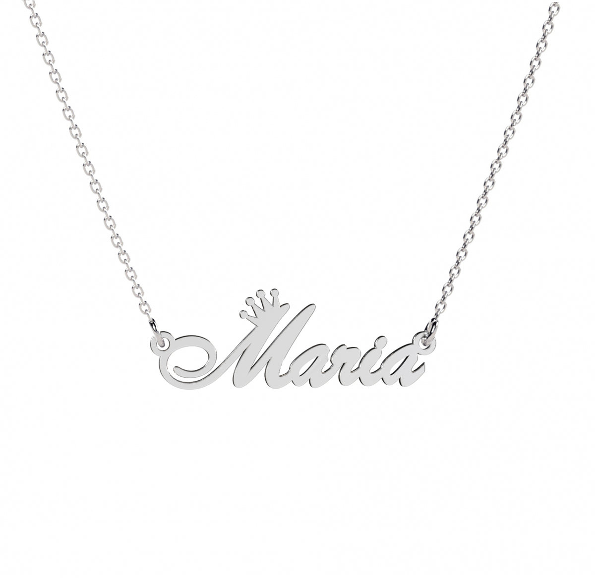 lantisor argint 925 crown name decupat maison la stephanie lantisor cu nume si coronita