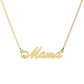 Lănțișor MAMA din argint 925 placat cu aur 18K – cadou elegant pentru Ziua Mamei, aniversare sau ocazii speciale. Bijuterie cu semnificație, creată cu grijă de Maison La Stéphanie.
