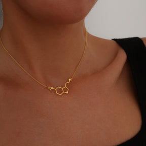 LANTISOR MOLECULA SEROTONINA, argint placat cu aur 18k