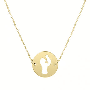 Lănțișor Mom & Child din argint 925 placat cu aur – bijuterie simbolică pentru mame și copii, un cadou plin de semnificație și emoție.