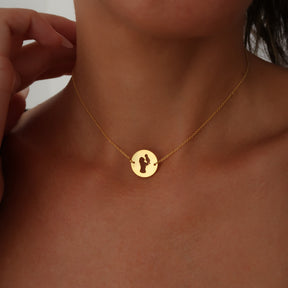 Lănțișor Mom & Child din argint 925 placat cu aur – bijuterie simbolică pentru mame și copii, un cadou plin de semnificație și emoție.