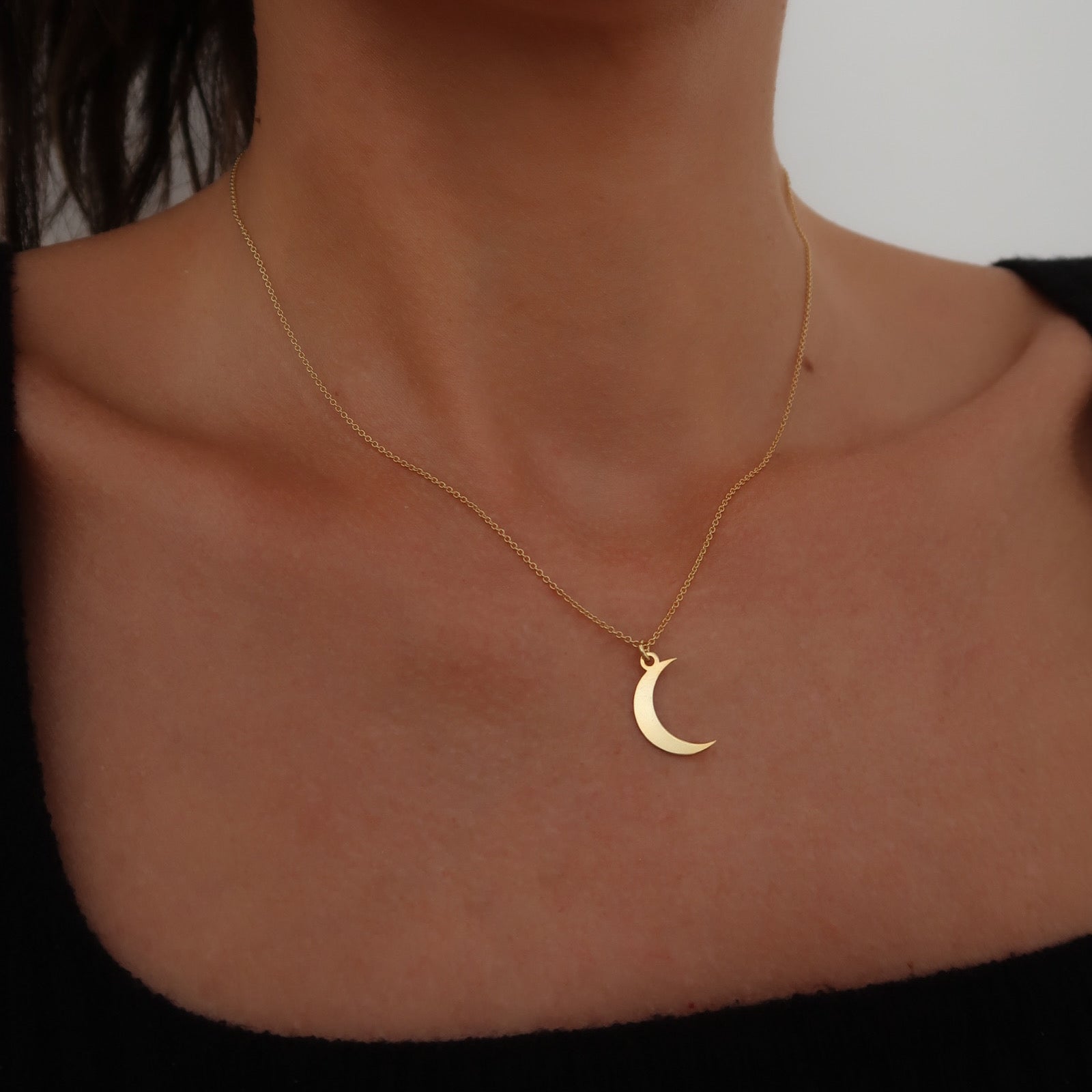 lantisor moon love argint 925 placat aur 18k maison la stephanie