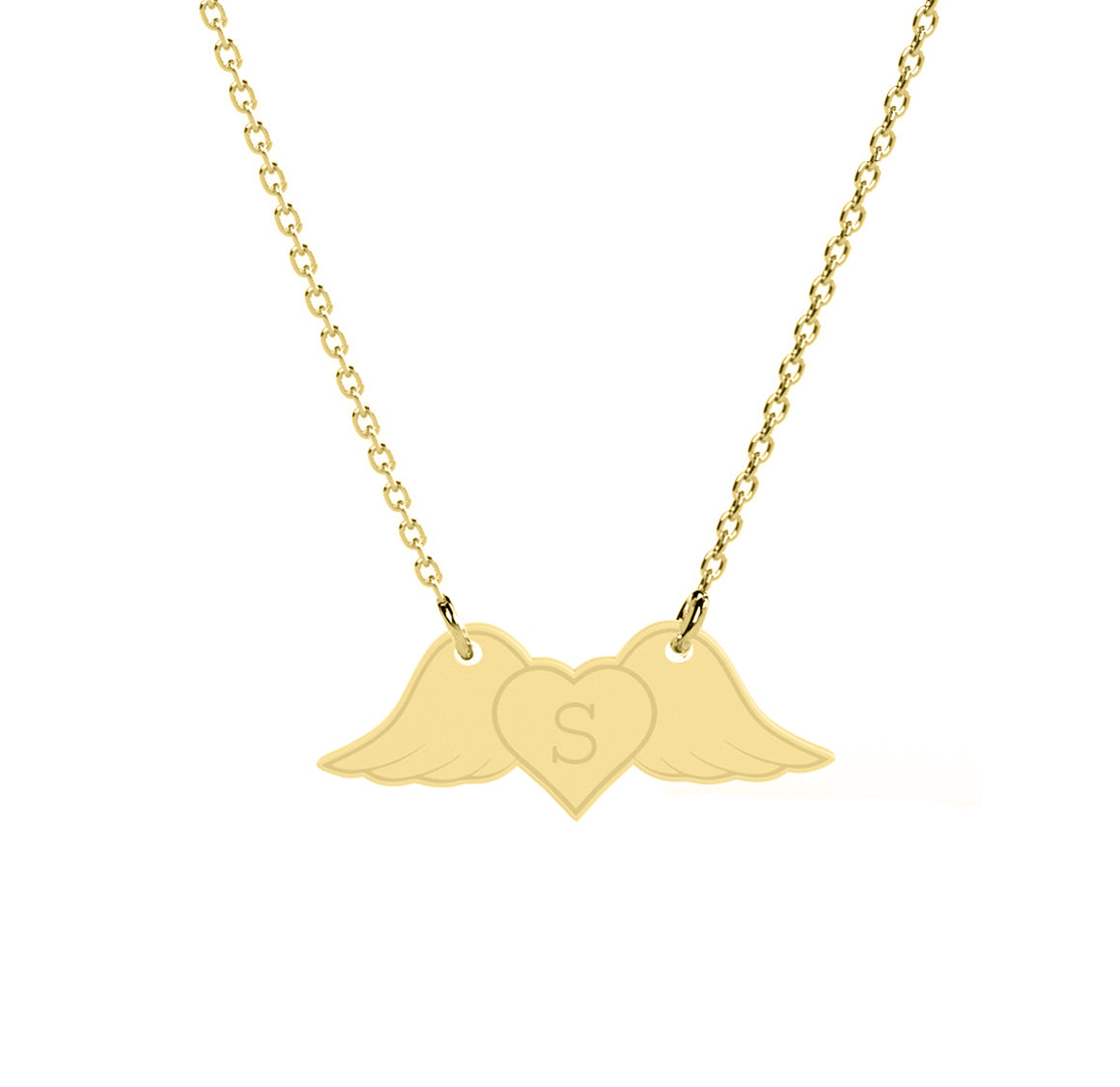 Lănțișor personalizat MY ANGEL din argint placat cu aur 18K – bijuterie elegantă, ideală ca dar de Crăciun, simbol al iubirii și al protecției.