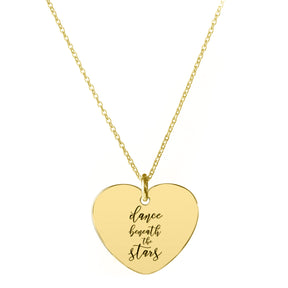 Lănțișor personalizat inimă 20 mm din argint 925 placat cu aur – bijuterie romantică, gravată cu mesaj unic, perfectă pentru cadouri de Valentine’s Day sau aniversări.