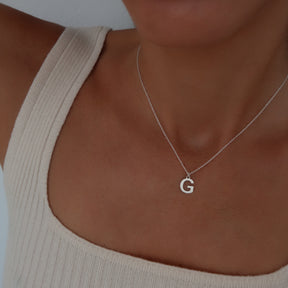 lantisor personalizat initiala arial argint 925 maison la stephanie