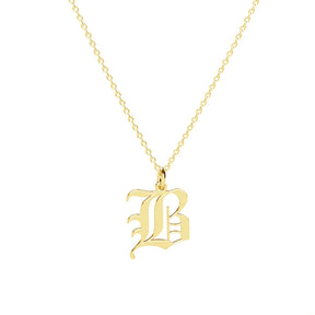 lantisor initiala ghetto vintage argint 925 placat aur 18k maison la stephanie