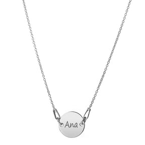 lantisor personalizat medalion rotund 12 mm argint 925 gravura cruce maison stephanie