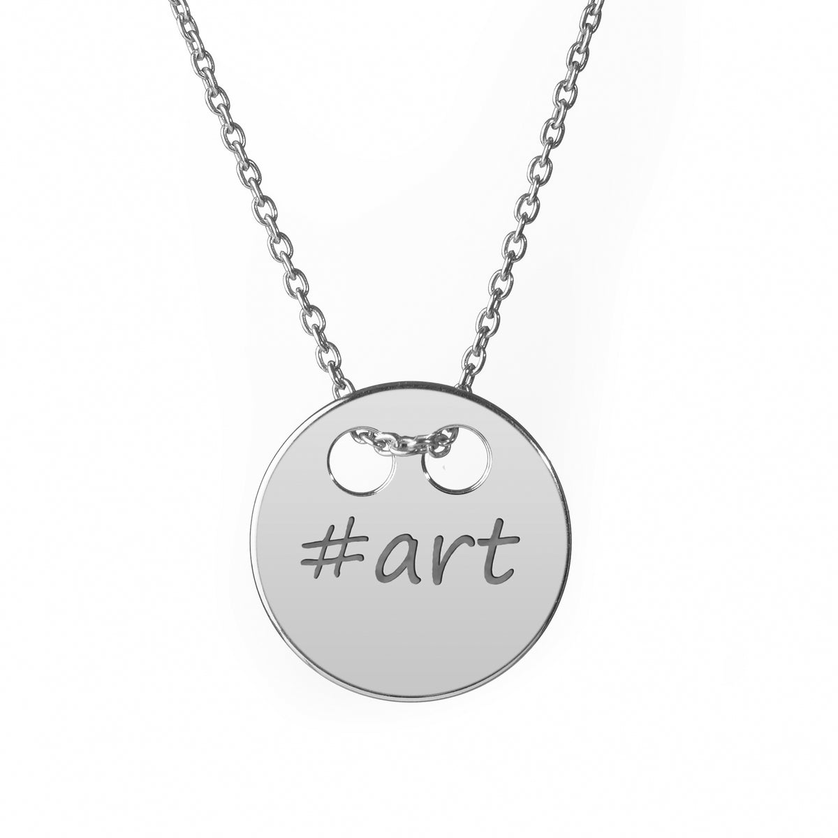 lantisor personalizat argint 925 medalion rotund 14 mm gravat maison stephanie