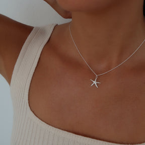 Lantisor din argint 925 cu pandantiv stea de mare, pe lant reglabil Maison La Stephanie