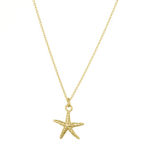 Lănțișor Stea de Mare din argint 925 placat cu aur de 18K – bijuterie elegantă inspirată de mare, perfectă pentru vară și pentru cadouri speciale.