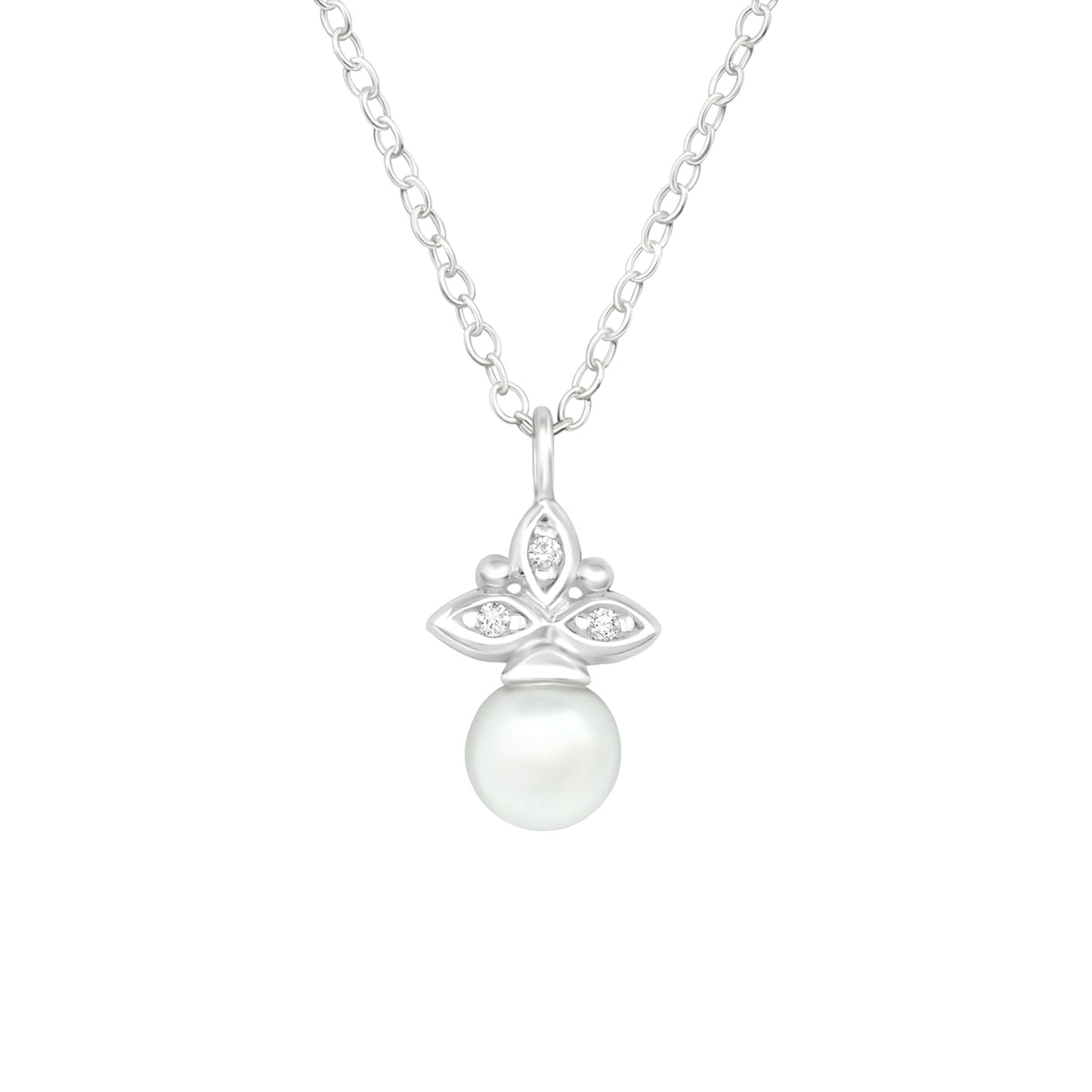 Lanțisor elegant din argint 925 cu perlă fină — bijuterie Maison La Stéphanie, perfectă pentru cadou sau purtare zilnică.