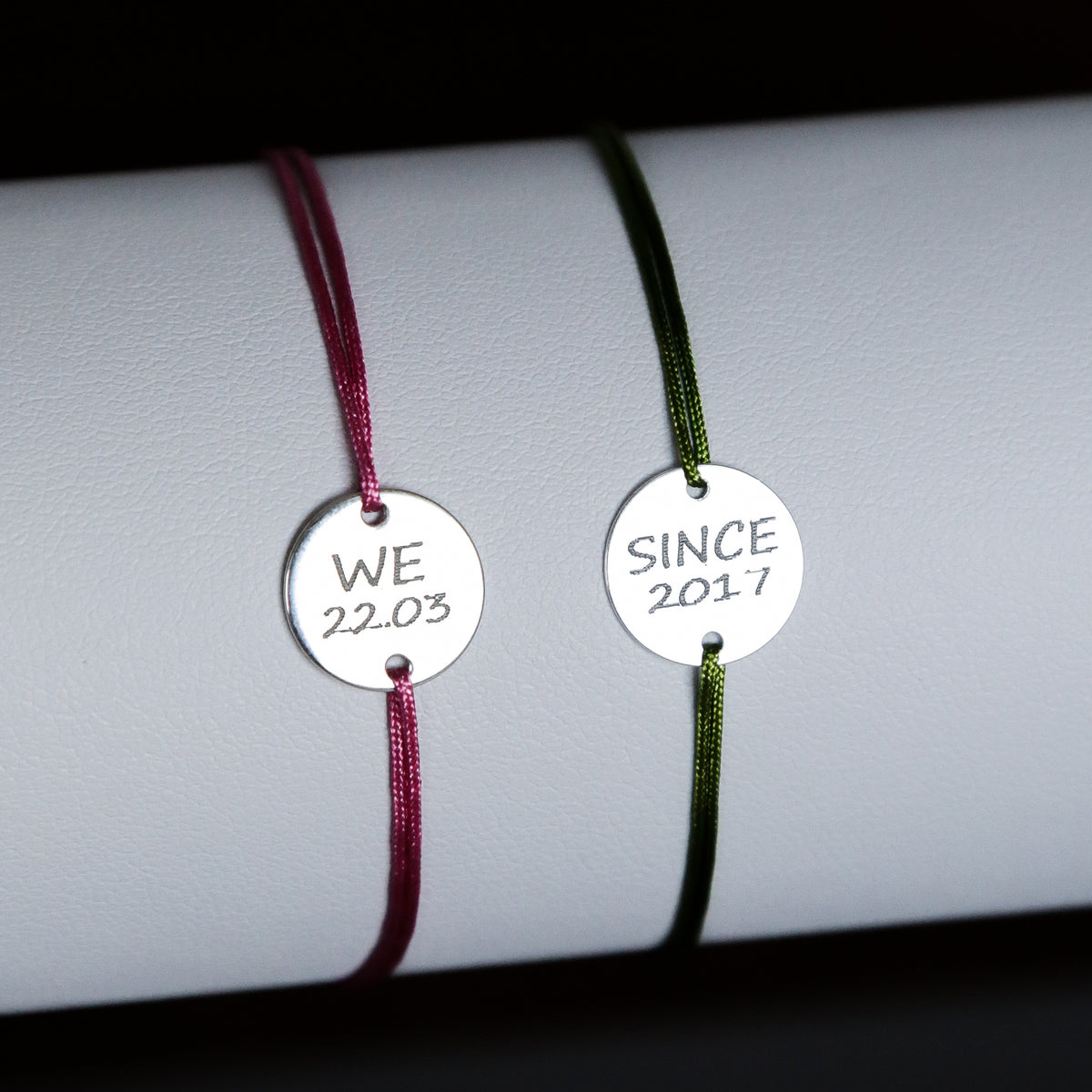 set bratari personalizate banut argint 925 Maison La Stephanie gravura cuplu cadou aniversare