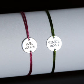 set bratari personalizate banut argint 925 Maison La Stephanie gravura cuplu cadou aniversare