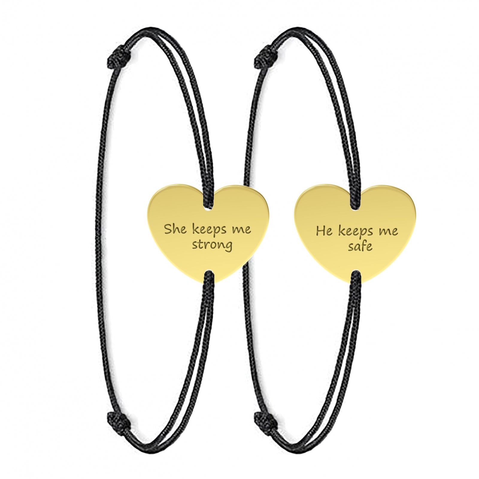 Set 2 brățări personalizate din argint 925 placate cu aur 18K – bijuterii elegante Maison La Stéphanie, cadou ideal pentru cupluri, mame și fiice sau cele mai bune prietene.
