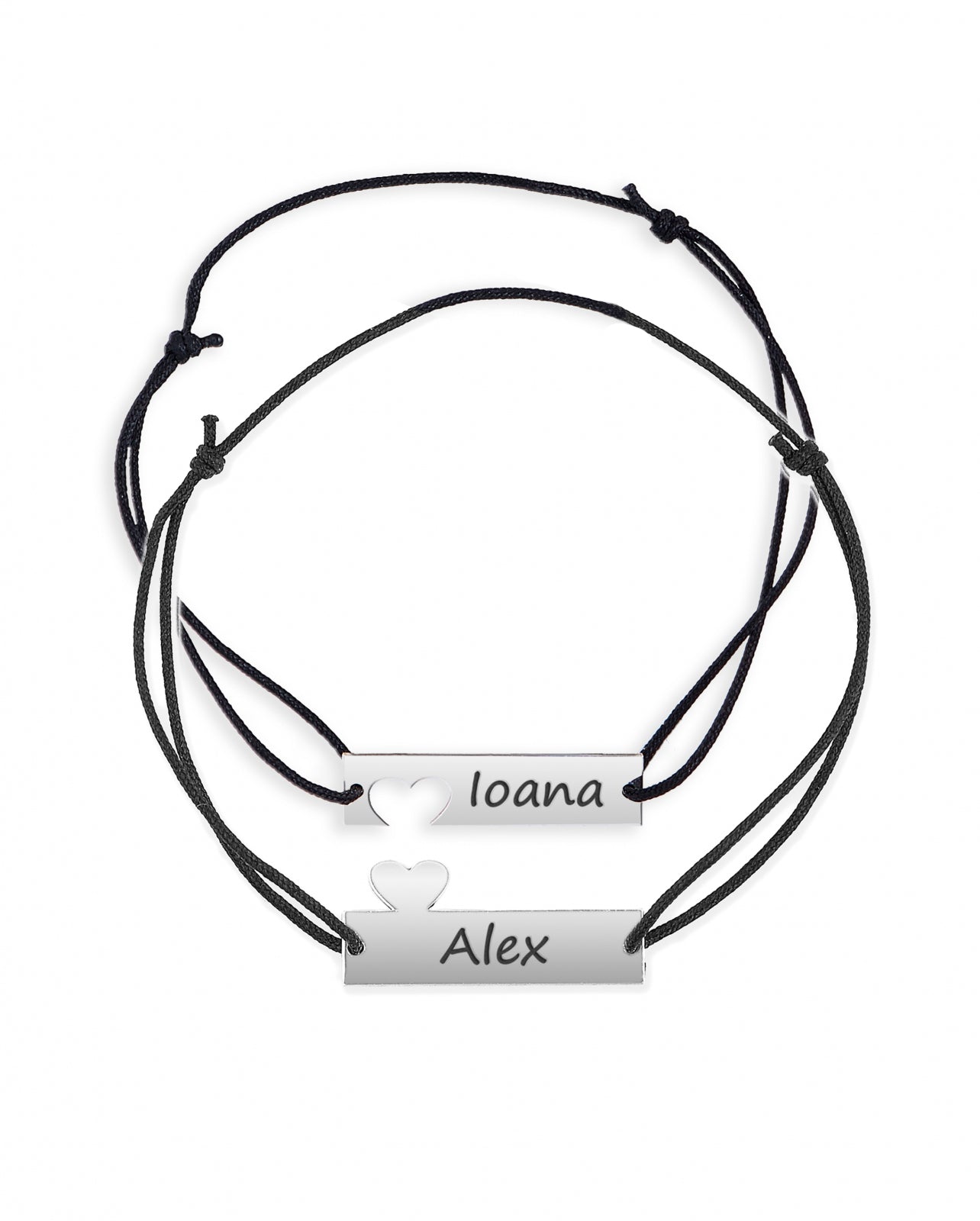 SET 2 BRATARI PERSONALIZATE PLACUTA LOVE ARGINT 925 for you two bratari personalizate 