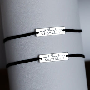 SET 2 BRATARI PERSONALIZATE PLACUTA 19x5 MM ARGINT 925 bratari personalizate cupluri