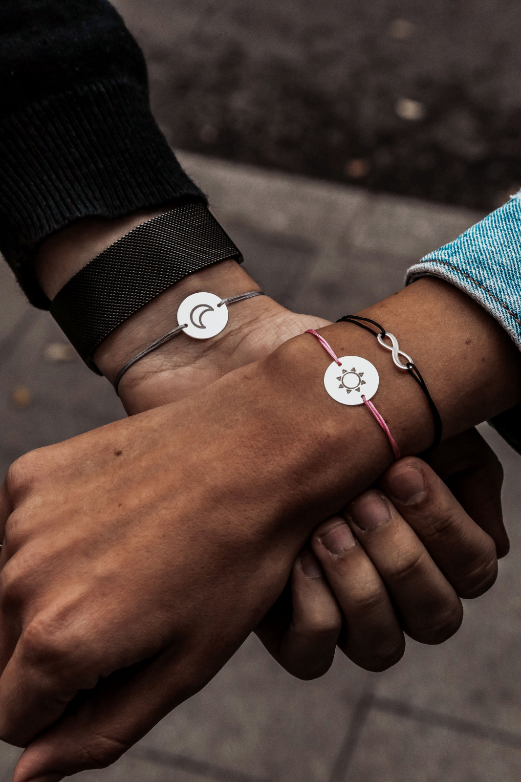 set bratari personalizate argint 925 Maison La Stephanie soare si luna bratari cuplu gravura cadouri pentru el si ea bijuterii simbolice