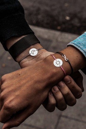 set bratari personalizate argint 925 Maison La Stephanie soare si luna bratari cuplu gravura cadouri pentru el si ea bijuterii simbolice