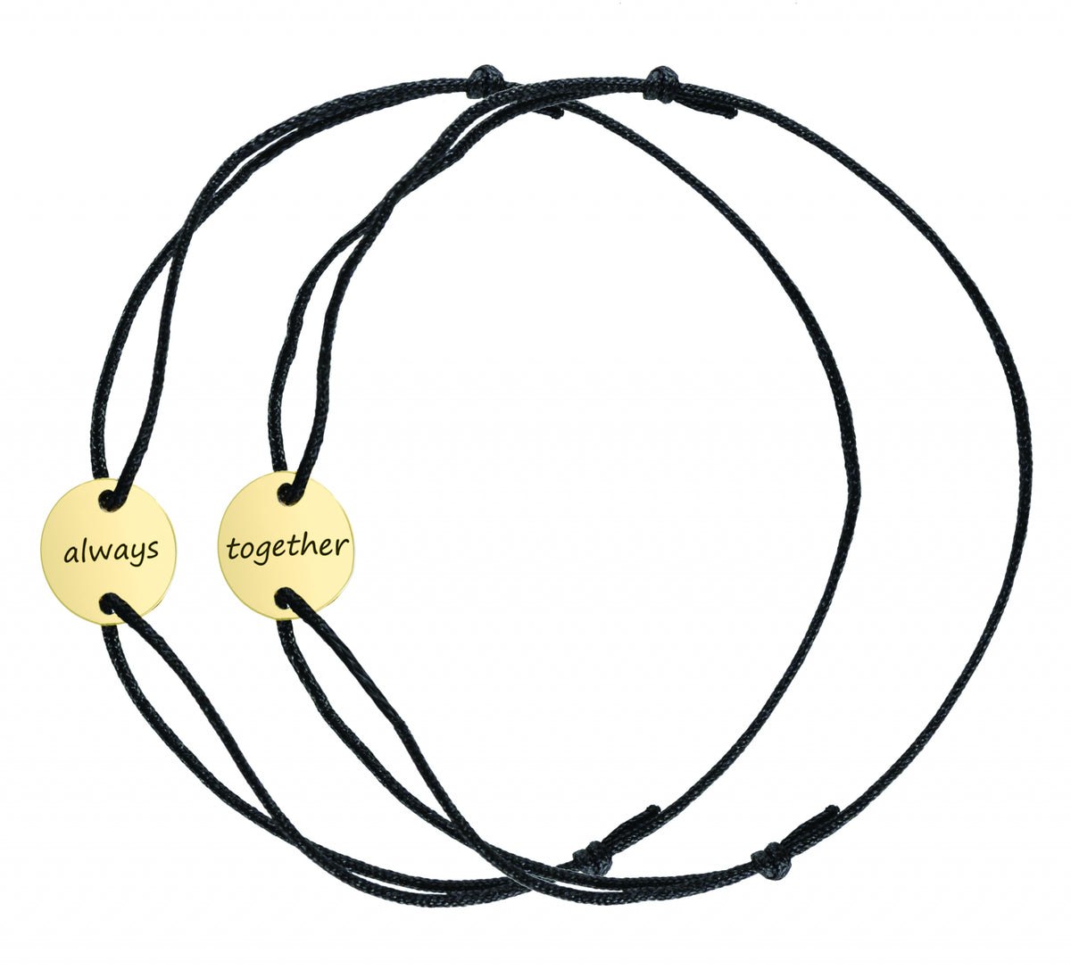 Set 2 brățări personalizate cu bănuț din argint 925 placat cu aur – cadoul ideal pentru cupluri, Valentine’s Day, Crăciun sau aniversări. Bijuterii personalizate Maison La Stéphanie.