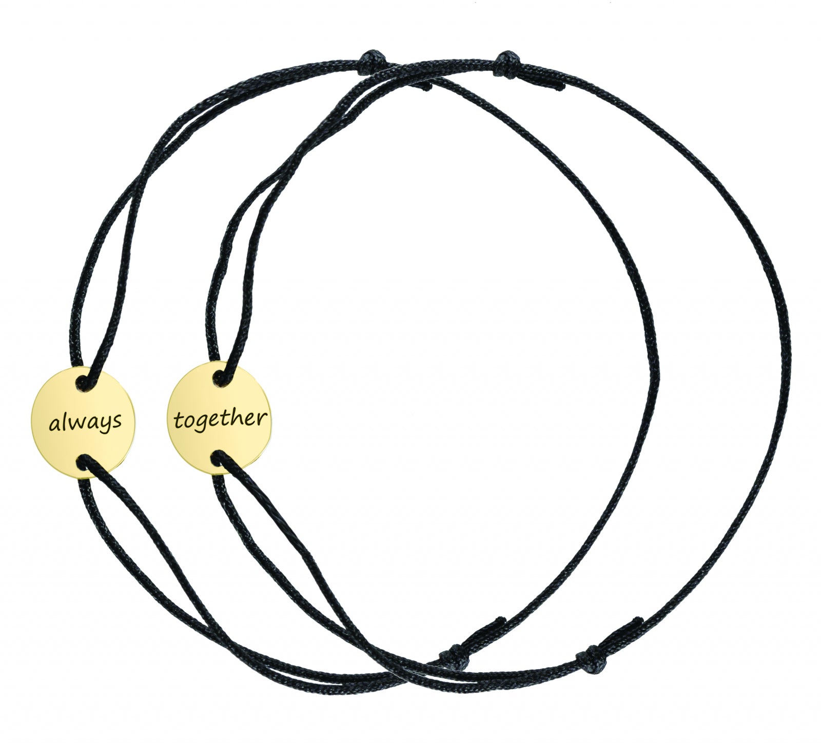 Set 2 brățări personalizate cu bănuț din argint 925 placat cu aur – cadoul ideal pentru cupluri, Valentine’s Day, Crăciun sau aniversări. Bijuterii personalizate Maison La Stéphanie.